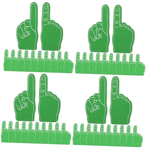 Supvox 48 STK Fußballschaumfinger Handball-Handschuhe Cheerleader-Pompons Cheerleading Schäumt Die Hand Wir Sind Eine Schaumhand Finger Pompons Kind Mini Dekorationen