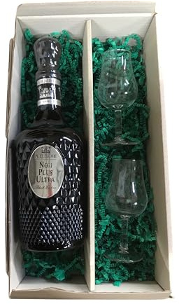 Frohe Ostern Geschenkset - A.H. Riise Non Plus Ultra BLACK EDITION Rum 42% + 2 hochwertige Gläser im Oster-Geschenkset (1 x 0,7 Ltr.)