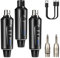 Depusheng S5 kabelloser Gitarren sender Empfänger mit 2 kabellosen XLR Sendern und 1 Empfänger, Mit Reverb-Schalter für dynamische und 48-V-Kondensatormikrofone, Audio Mixer Aufnahme