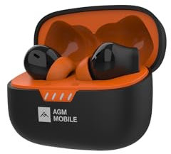 AGM Buds 3 True Wireless Bluetooth-Ohrhörer + Ladegerät - In-Ear, Leichtgewichtige, Noise-Cancelling Bluetooth-Kopfhörer mit eingebautem Mikrofon, 20 Stunden Spielzeit, Bluetooth 5.4