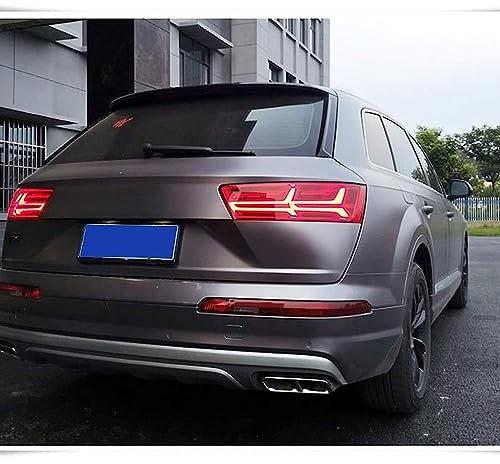 SOUTES Auto Auspuffblende für Audi Q7 4M 2016 2017 2018, 1 Paar Endrohr Auspuff Endschalldämpfer Abgasrohr Abdeckung Trim Heckkehle Ersatz Zubehör