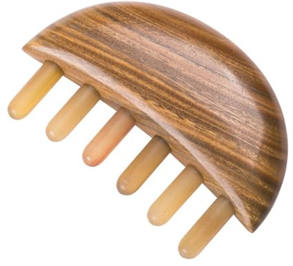 Kamm, 1 Stück Büffelhornkamm, Spa-Schaber, nützlicher Haarschneidekamm, Taschen-Bartkamm, antiker Haarkamm, Vintage-Friseurkamm, Haar-Kopfhaut-Massagegerät, breitzinkiger Kamm, glatter Haarkamm, Schön