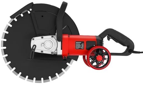 4000W Betonsäge, motorisierter Betonsägenschneider, Trocken-/Nass-Steinschneider, Gipsschneider mit 410 mm Diamantblättern zum Schneiden von Stein, Beton, Granit