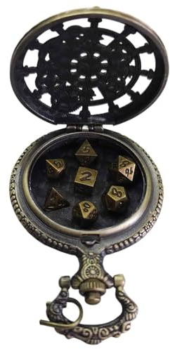 Dice4friends Würfelset: Metall Amulet – Gear (7)
