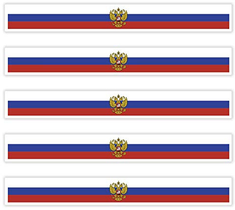 benobler 5 x Aufkleber Russland f. KFZ Auto Motorrad Boot Flagge Fahne Russia