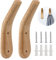 SOONHUA 2-Pack Wandhaken Holz Wand Kleiderhaken Holz Vintage Natürliche Buche Holz Haken Hut Mantel Handtuch Organizer Kleiderbügel für Die Eingangsküche Garderobe Wohnzimmer
