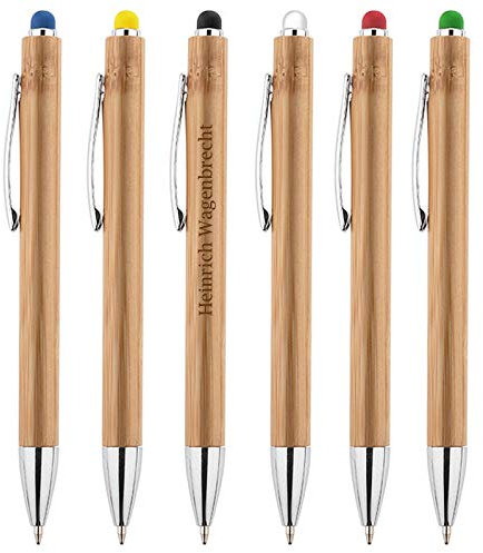 Druckspezialist 50 Stück rot Kugelschreiber BAHO mit Gravur Logo Namen