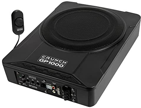 Crunch GP1000 | 25 cm 250mm Aktiv Subwoofer Auto PKW Aktivbass Aktiv-Untersitz-Subwoofer