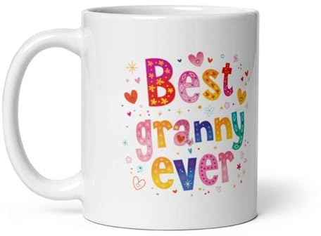 DV DESIGN 1 x Best Granny Ever Mug - Grandma Gran Nan Christmas Birthday Love Coffee Tea Ceramic #19192