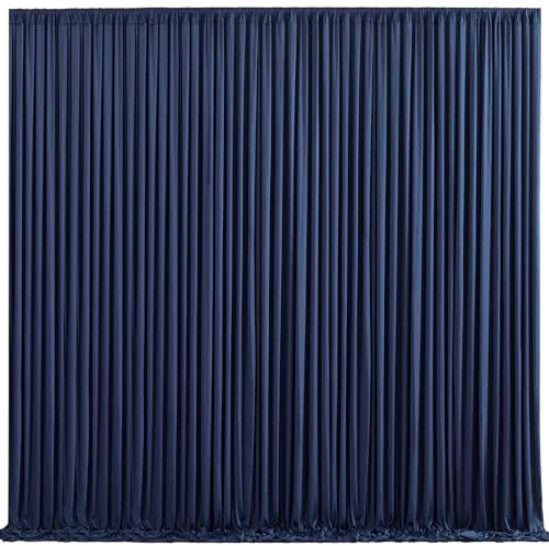Suppromo 10ft x 10ft Navy Blue Backdrop Curtain for Parties Wedding Wrinkle Free Backdrop Drapes Panels for Baby Shower Gender Reveal Birthday Photo Photography Polyester Fabric Background Decoration