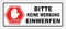 Generisch Magnetschild Stop! Bitte keine Werbung einwerfen! 8x3 cm | wetterfest | hoher Haftkraft