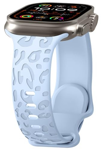 CeiBand Cinturino Incisione per Apple Watch 38mm 40mm 41mm 42mm 44mm 45mm 46mm(Series 11/10) 49mm, Sportivo Cinturino Silicone per iwatch Series 11/10/9/8/7/6/5/4/SE3 (42mm/44mm/45mm/49mm, Blu)