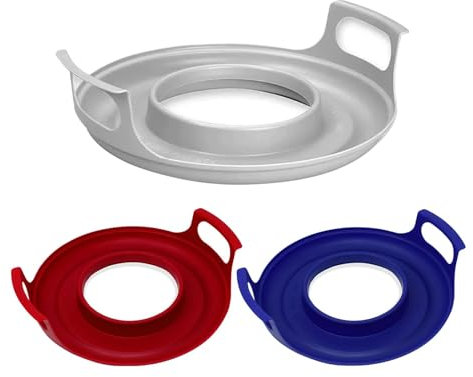 3 Heat Resistant Microwave Caddy Bowl Holder, Para Microondas Con Asas, Bandeja De Silicona Con Asas Para Microondas, Microwave Cools Plate And Spillover Caddy, Microwave Holder Kitchen Tools