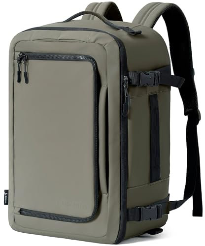 Reiseresa Rucksack Handgepäck Flugzeug 40x20x25 Wasserdicht Reiserucksack Laptop Rucksack für 14 Zoll Laptop, Umwandelbar in Messenger-Tasche, für Reise, Business, Weekender, Grün