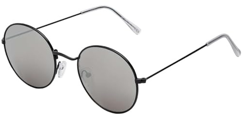 BEZLIT Runde Retro Sonnenbrille Damen Herren UV400 – Metallrahmen Gold/Schwarz – Klassische John-Lennon Style Brille mit Polycarbonat-Gläsern