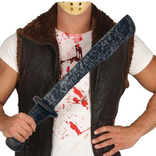 FIESTAS GUIRCA - MACHETTE Jouet DÉGUISEMENT Slasher Jason 50CM - Accessoire de déguisement - Cosplay pour Halloween - Thême(s) :