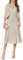 Women 2 Pieces Dress Suit Sleeveless Wrap Dress+3/4 Sleeve Cardigan Cover Up Apricot XL