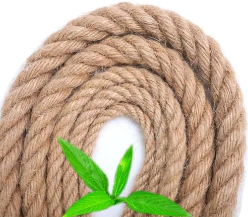 Tread star, Corde en jute naturelle pour jardin - Tug of War - Barrière, Handrail, 24 mm - 20 m