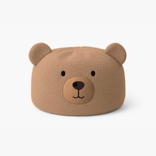 chilly pilley Kinder Sitzsack Teddybär, Gemütlicher Sessel für Kinderzimmer (Beige)