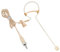 XGWTH Single Earhook Headset Microphone Headworn Over Ear Hanging Condenser Omnidirectional Mic Clip Compatible with Sennheiser Wireless Bodypack Transmitter System with 3.5mm Female Screw Plug