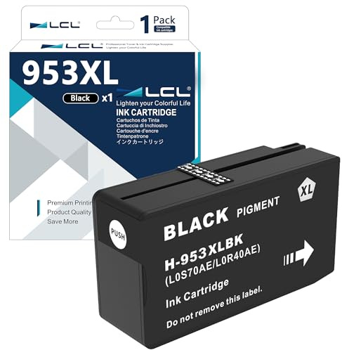 LCL 953XL Tintenpatrone Kompatibel für HP 953XL L0S70AE (Schwarz,1er-Pack) | High Yield Kompatibel für HP Officejet Pro 7730 7740 8210 8218 8710 8715 8718 8719 8720 8725 8728 8730 8740 7720 8716