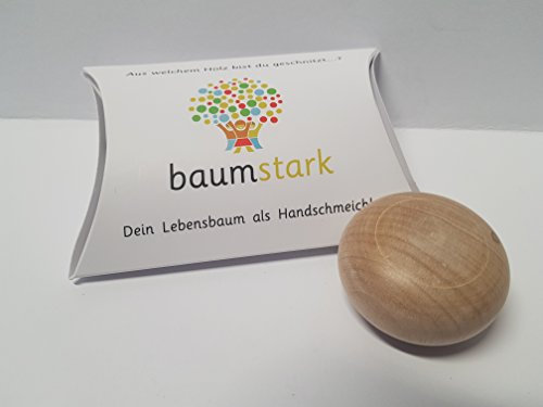 Baumstark Birke 45mm Handschmeichler mit Baumhoroskop (24.6.), Holz, 8 x 11.5 x 2.8 cm