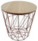 PrimoLiving Design Beistelltisch Drahtkorb Kupfer-farben - Metall Korb mit Holzdeckel P-150 kupferfarbe - 39x39 cm (Gr. L) Couchtisch mit Stauraum Deko Tisch