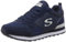 Skechers Women's Og 85 Gold'n Gurl Trainers, Navy Suede Mesh Nylon Silver Trim, 3.5 UK