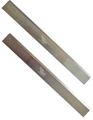 DIAMWOOD - 2 X Fers de Rechange pour Raboteuse ou Dégauchisseuse | Lames de Rabot Réaffutables | 200 x 20 x 2.5 mm | Outil de Travail du Bois Dur ou Bois Tendre | Acier HSS