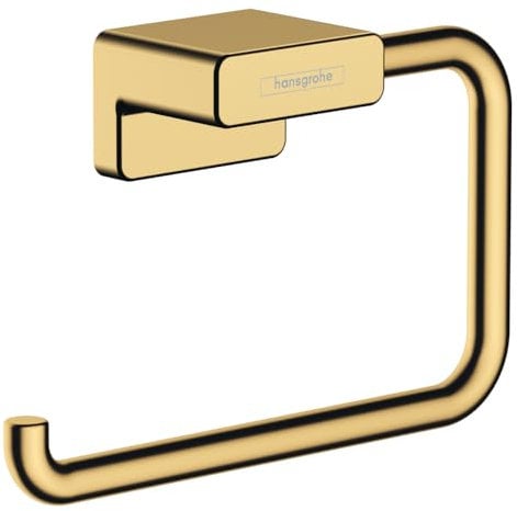 hansgrohe AddStoris - Toilettenpapierhalter, Klopapierhalter für Wandmontage, Klorollenhalter, verdeckte Befestigung, Badezimmer Zubehör, Polished Gold Optic, 41771990