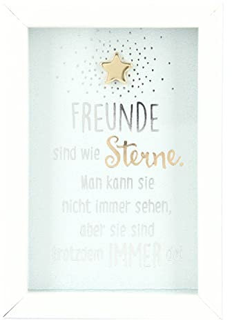 Depesche 11625-033 - Bilderrahmen mit Kompliment, kleiner Deko-Rahmen mit hübschem Spruch, ca. 8,4 x 5,8 x 1,9 cm, ideal als Geschenk oder kleine Aufmerksamkeit