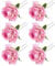 Lurrose 6pcs Rose Flower Hair Clip Pink Rose U-Shaped Hair Forks Bride Floral Bobby Pins for Women Wedding Party (Pink)