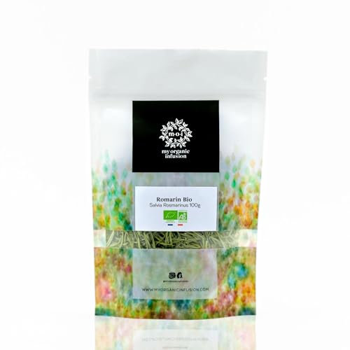 MY ORGANIC INFUSION - Romarin Bio En Feuilles Entières - Pour Tisanes Et Infusions - Pour Recettes Maisons - Sélection De Premier Choix - Salvia Rosmarinus - 100g