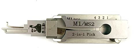 M1/MS2 2 in 1 Lock Pick and Decord Tool Locksmith Fast Open Tool per Master Lock, American Door Lock, Strumento professionale