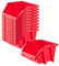 KADAX Storage Bins, Plastic Organiser for Workshop and Garage, Storage Boxes for Screws and Nails, Stacking Bins (Red, 272 x 238 mm, Set of 10)