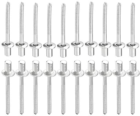 DTGN 4mm x 8mm (DXL) Blind Rivets - 25Pack - Good for Machinery Joining - 304 Stainless Steel Dome Closed End Rivet