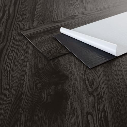 ML-Design Pavimento in PVC 91,5 x 15,3 cm x 2 mm Rovere Grigio Scuro Piastrelle 2 mm 8,92m²/64 Listoni Pavimento in Vinile Aspetto Legno di Rovere Impermeabile Mattonelle Autoadesive Antiscivolo