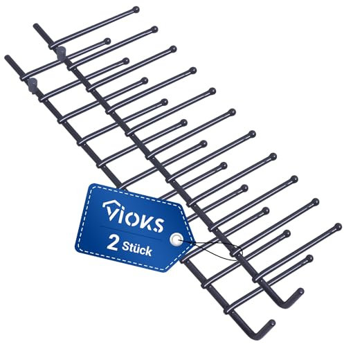VIOKS Oberkorbeinsatz Geschirrspueler Set 2 Stk Ersatz für Klappstachelreihe Siemens BOSCH 12004140 - Spülmaschinen Einsatz 240 x 63 mm für Teller & Klappstachelreihe Geschirrspüler