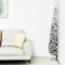 Rantry Mobili Albero Natale Artificiale Sottile a metà Neve Fioccata 180 cm, Decorazioni Natalizie, Albero di Natale, Natale Artificiale Sottile Supporto