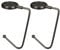 kwmobile 2x Gancio Borsa da Tavolo - Appendi Borsa in Alluminio Antiscivolo Antigraffio - Set Appendiborsa per Tavoli e Scrivanie max. 3kg - nero matt