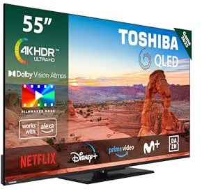 Toshiba TV 55 Zoll 55QV3463DG UHD QLED Smart TV PEANA