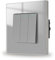 JIMEIDA Interruttore della luce grigio, da incasso, 3 scomparti, 1 via, in vetro, interruttore a levetta in cristallo, 86 x 86 mm, 10 amplificatori, 250 V