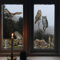 Fensterfolie Blickdicht 30X90Cm Eule Folie Fenster Sichtschutz,Sichtschutz Selbsthaftend,Sichtschutzfolie Fenster Innen,Anti-Uv