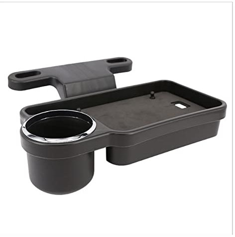 WUYDKEL Console Centrale Boîte Organisateur De Siège De Voiture Pliable Porte-gobelets Noirs Plateau De Table De Siège Arrière Portable Universel
