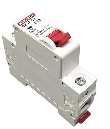 CaFfen Sicherungsautomat AC220V-400V 1P 6A/10A/16A/20A/25A/32A/40A/50A/63A Mini Circuit Breaker Ausschnitt Miniatur Haushalt Luft Schalter Leitungsschutzschalter(2A)