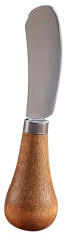 BESPORTBLE Spatule à Fromage Ménagère Acier Inoxydable et Bois Outil Pratique pour Trancher Beurre Fromage et Confiture Accessoire de Cuisine et Polyvalent