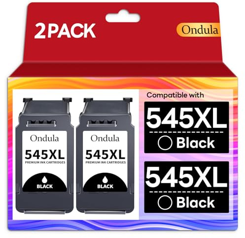 Ondula PG 545XL Schwarz (2 Black) Druckerpatronen Ersatz für Canon 545XL | Kompatibel für Canon Pixma TS3350 TS3150 TS3450 TR4550 TR4551 TR4650 MG2550S MG3050 MX495 iP2850