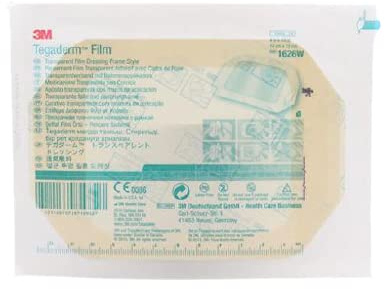 3M Tegaderm Transparent Dressing with Label 4 x 4 3/4 (10 x 12 cm) 25 per Box #1626W (25 Box)