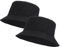 Umeepar 100% Baumwolle Fischerhut Sonnenhut Sommerhut Hut 2er-Pack for Damen Herren (DE/NL/SE/PL, Alphanumerisch, Einheitsgröße, 2er Pack Schwarz)