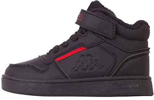 Kappa Unisex Kinder Mangan Ii Ice M Sneaker, Black Red, 25 EU